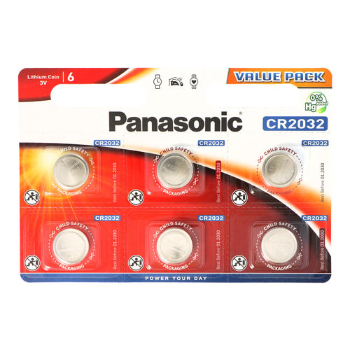 PANASONIC Lithium CR2032 BL6 3V